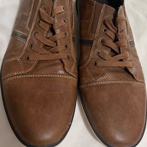 Kenneth Cole Reaction Lace Up Brown Shoes Crown-Ed King 13